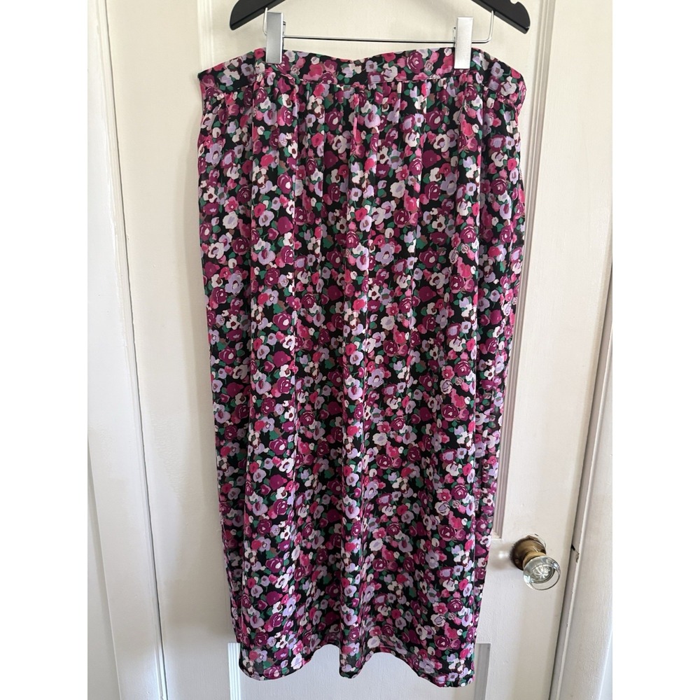 J Crew Skirt Women's Floral Midi A Line Elastic Waistband Lined Size L NWT $98